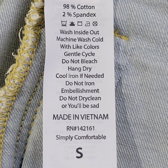 Lularoe Harvey Floral Embroidered Denim Jacket Size S - Picture 12 of 12